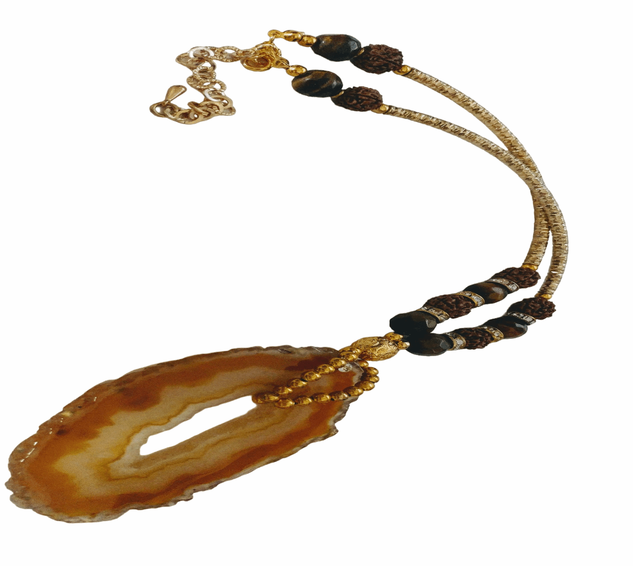 Agate/ Rudraksha Necklace