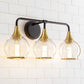 Black and Gold Bathroom Vanity Light 3-Lights Bathroom Light Fixturer1