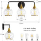 Black and Gold Bathroom Vanity Light 3-Lights Bathroom Light Fixturer1
