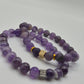 Purple Beaded Bracelet with Sparkling Accent