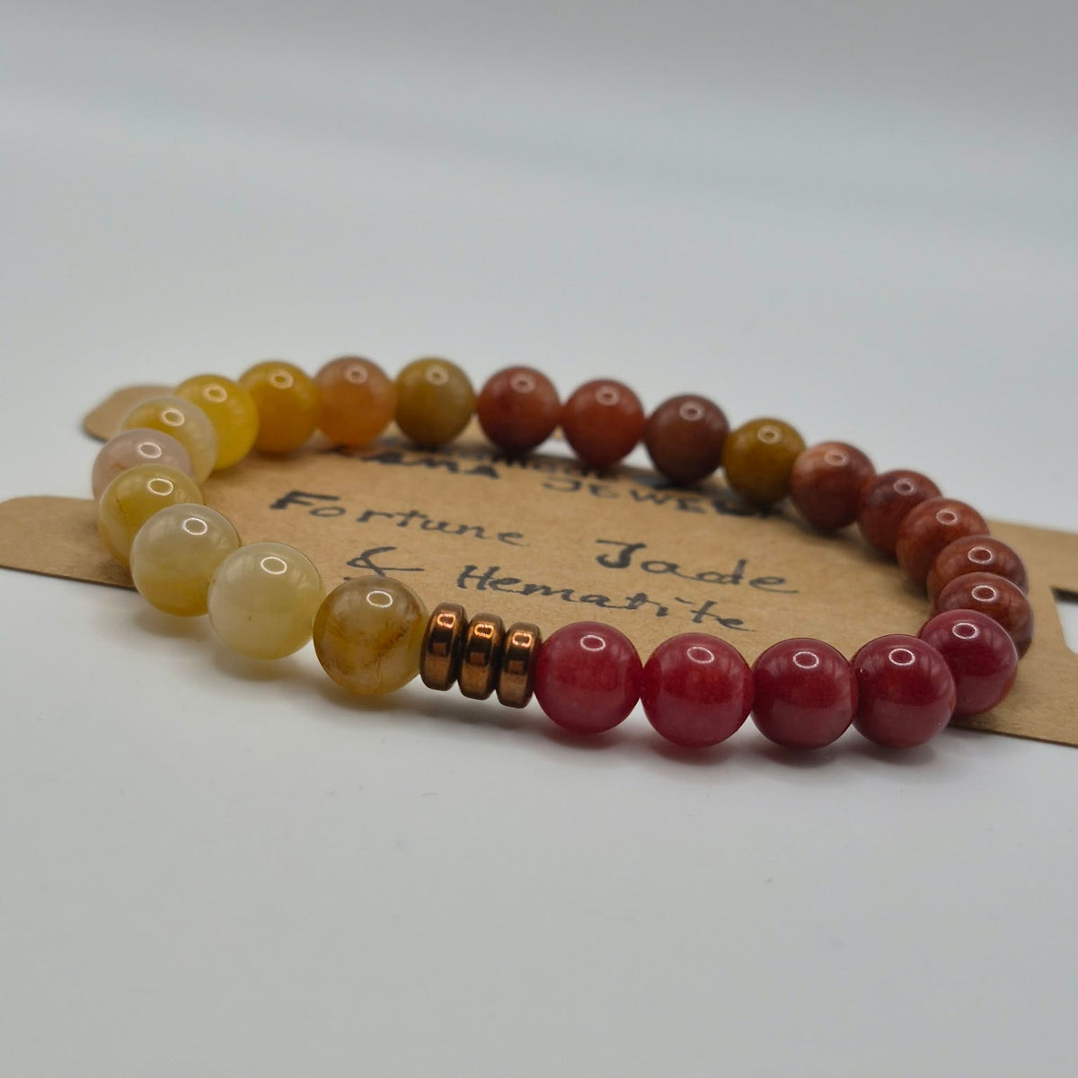 Fortune Jade & Hematite Beaded Bracelet
