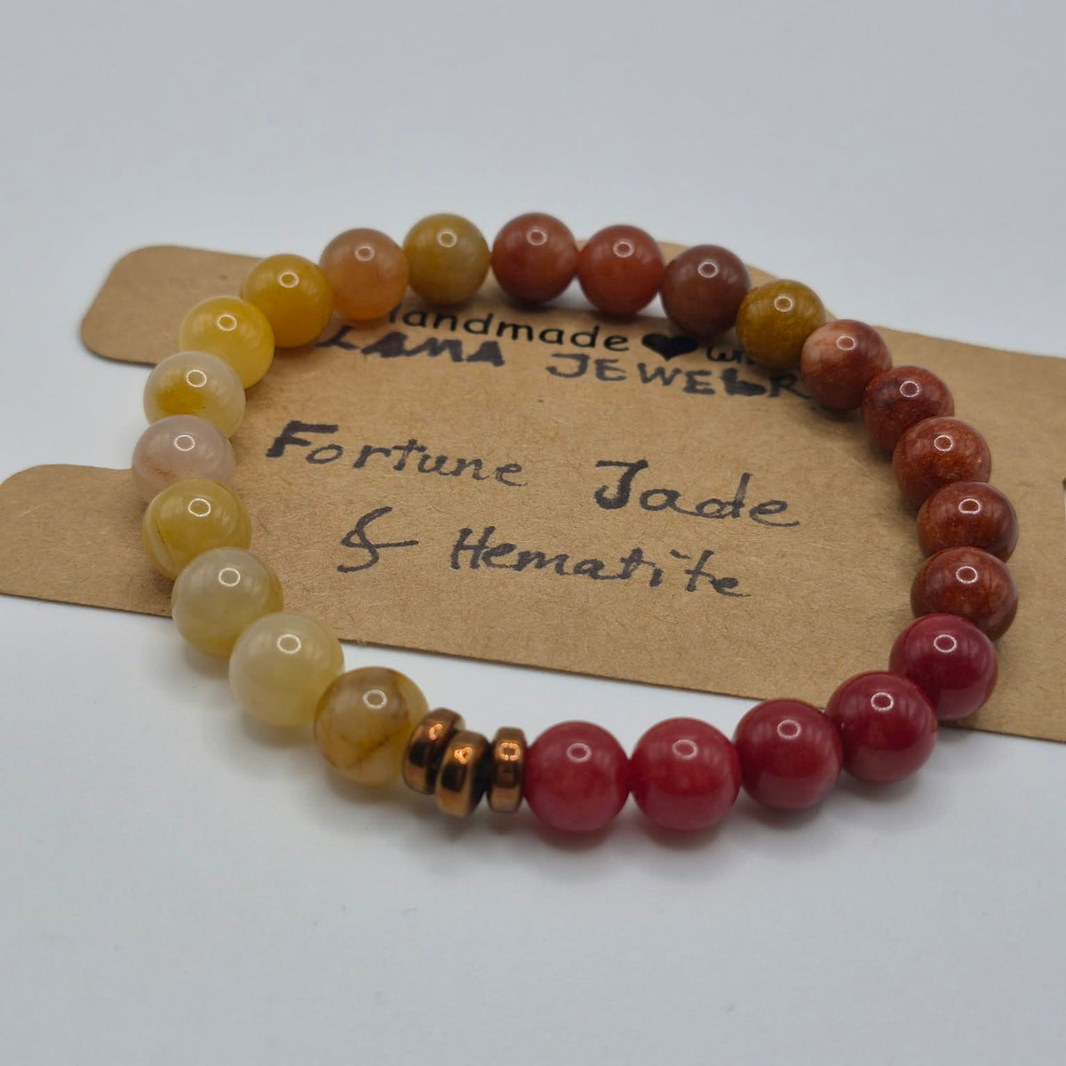 Fortune Jade & Hematite Beaded Bracelet