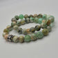 Green Lava Jasper & Cubic Zirconia Beaded Bracelet