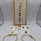 Gold-Tone Clover Necklace, Earrings & Bangle Set