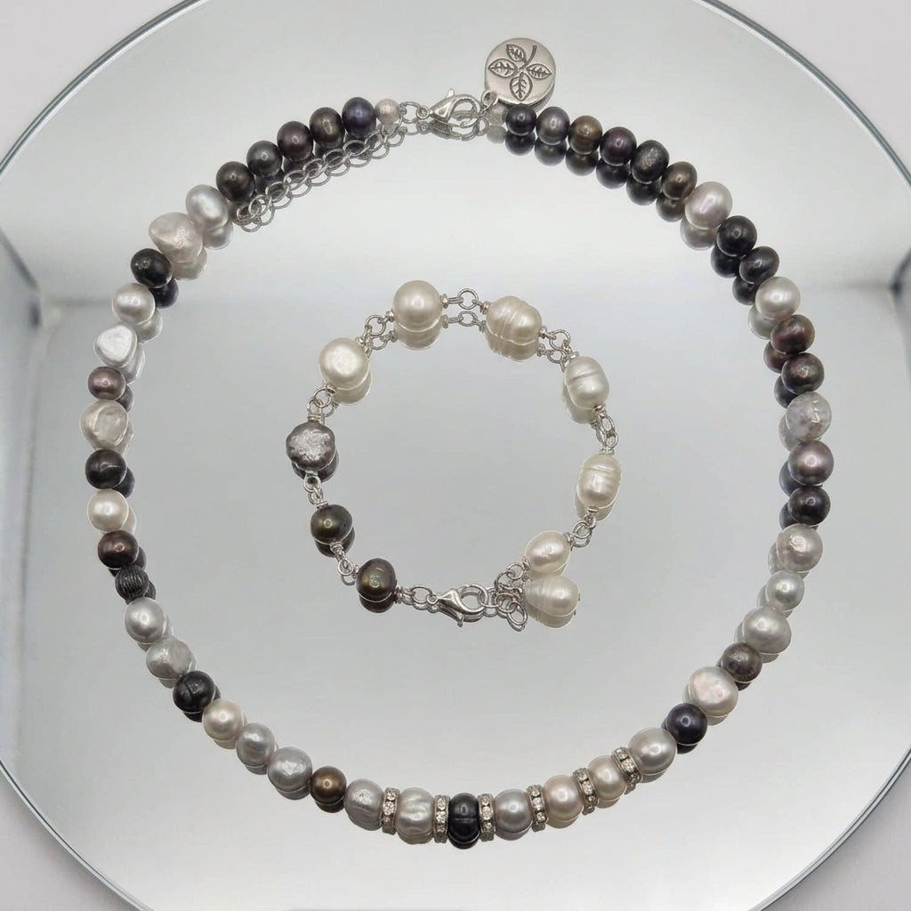 Water Fresh Pearl-Style Necklace and Bracelet Set