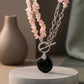Sunstone and Onyx Necklace