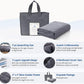JOLLYVOGUE Weighted Blanket Queen (15lbs, 60''x80''), Cooling Heavy Blanket Washable for Adult with Premium Glass Beads-Grey