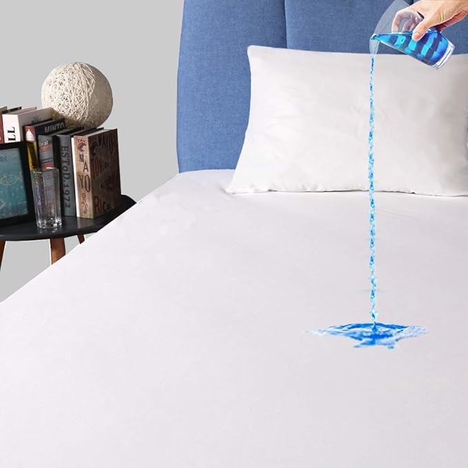 King Mattress Protector, Premium 100% Waterproof Mattress Cover, Noiseless Breathable Soft, Fitted Deep Pocket 8-21'' Bed Cover, Vinyl Free