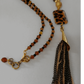 Long Tassel Necklace (tiger-eye tone)