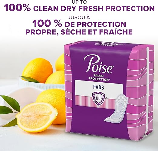 Poise Postpartum Incontinence Pads, Ultimate Absorbency, Regular Length, 56 Count