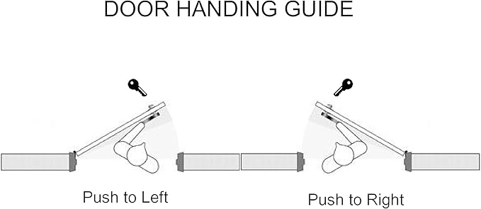Push Paddle Handle for Adams Rite Storefront Doors, Aluminum, Choose Handing (PUSH TO LEFT)