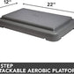 The Step (Made in USA) Stackable Aerobic Exercise Platform with Non-Slip Surface and Nonskid Feet to Prevent Sliding