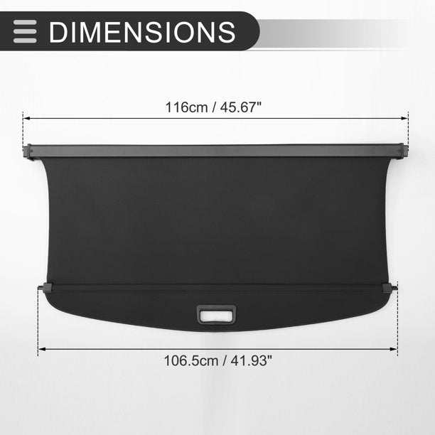 Unique Bargains Retractable Cargo Cover for Ford Escape 2020-2024 Rear Luggage Security Shield Shade Gloss Black $101.99